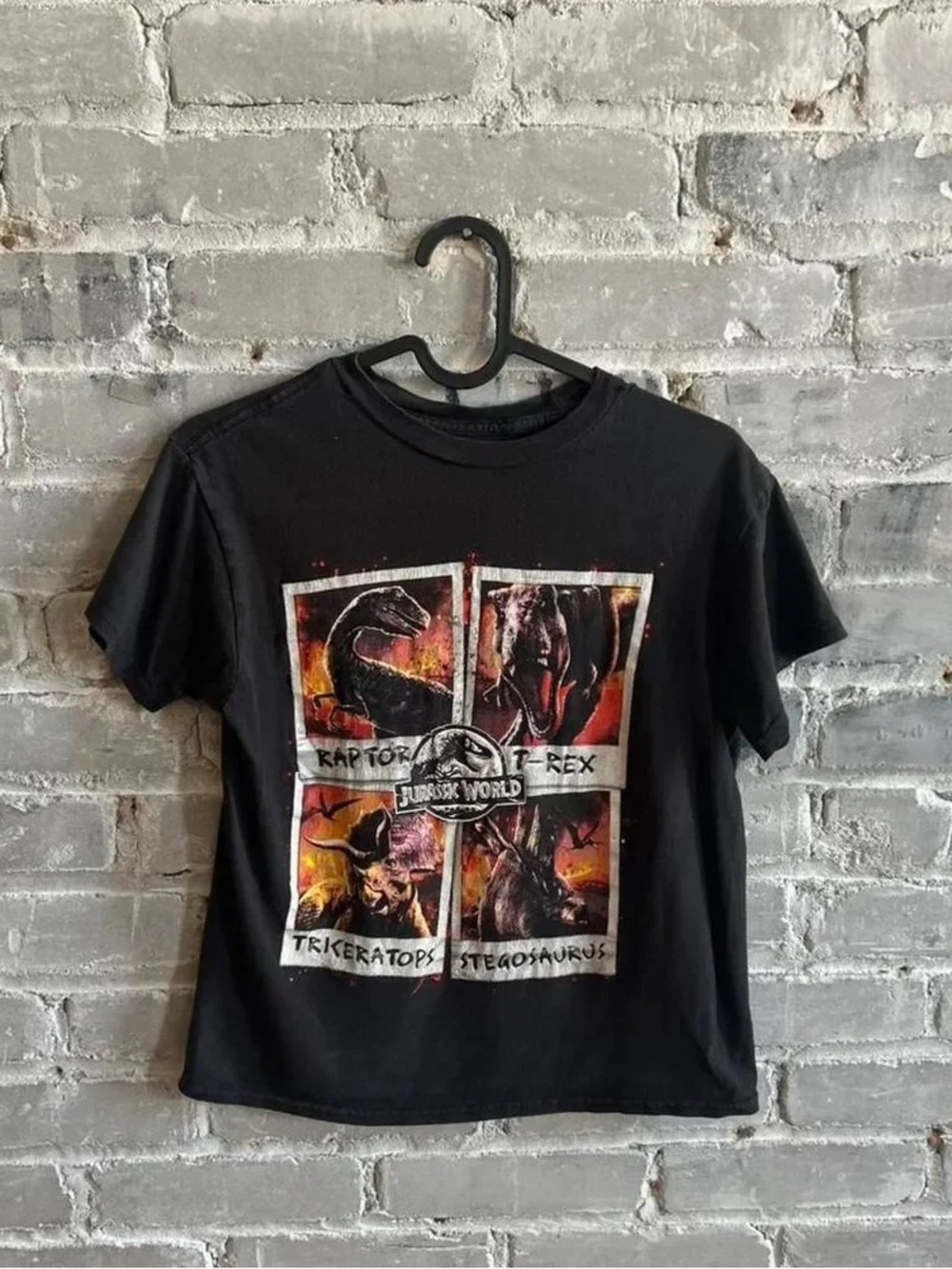 Jurassic World Black Short-Sleeve Graphic Tee